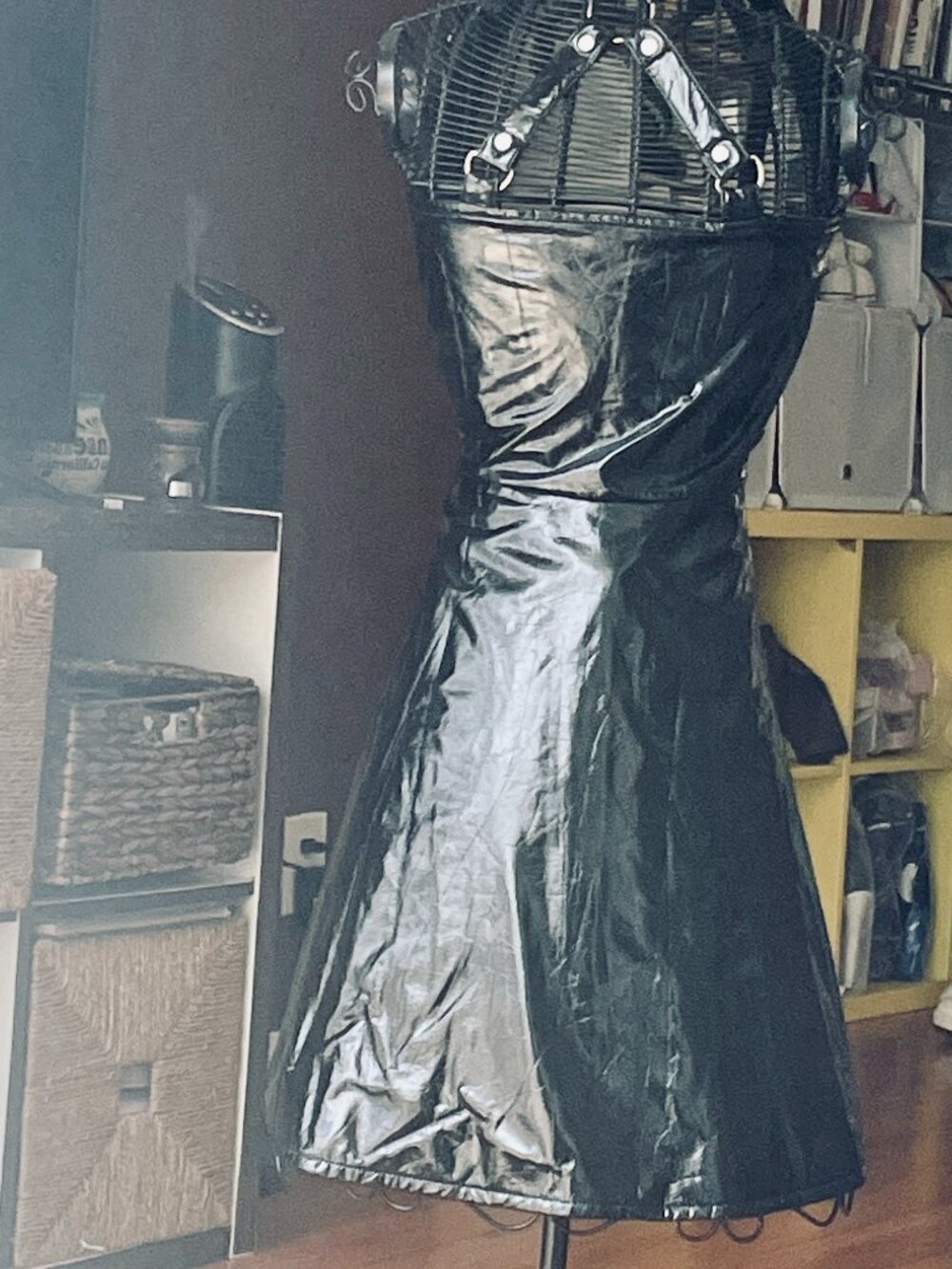 Goth faux leather vinyl dress